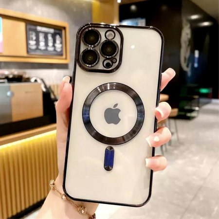 Husa Luxury MagSafe cu Protectie Lentile Camera si Anti-Shock pentru iPhone 11 Pro Max, Black [6]