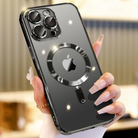Husa Luxury MagSafe cu Protectie Lentile Camera si Anti-Shock pentru iPhone 11, Black [5]