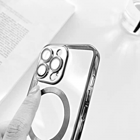 Husa Luxury MagSafe cu Protectie Lentile Camera si Anti-Shock pentru iPhone 15 Pro Max, Purple [6]