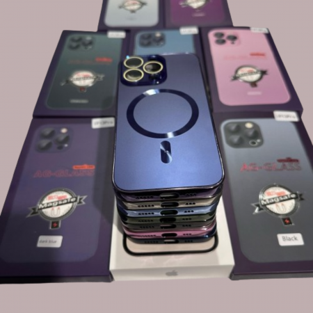 Husa iPhone 16 Plus, MagSafe AG Glass Shockproof - Protectie Camera - Verde Mat [10]