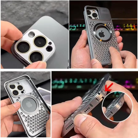 Husa pentru iPhone 17, Dur Aluminiu cu MagSafe, Disipare caldura si Protectie Premium, Silver [8]
