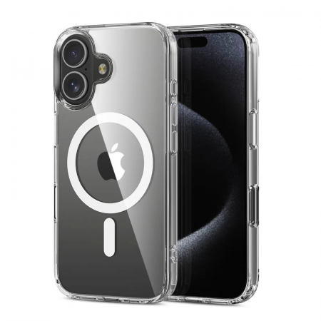 IPHONE 16 PLUS - Husa MagSafe Transparenta pentru iPhone 16 Plus