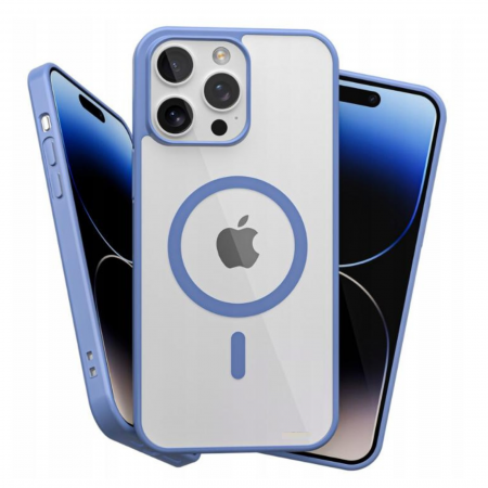 Husa pentru iPhone 16 Pro Max, Crystal Clear MagSafe, Sierra Blue [5]