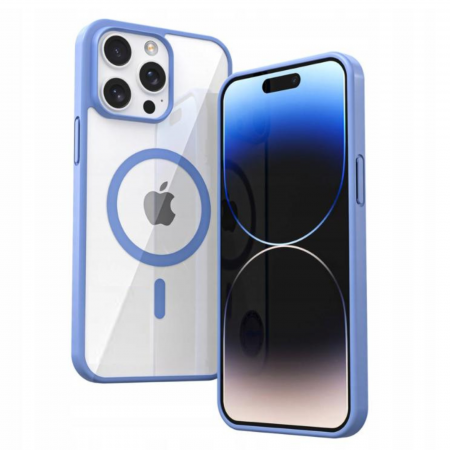 Husa pentru iPhone 16 Pro Max, Crystal Clear MagSafe, Sierra Blue [4]