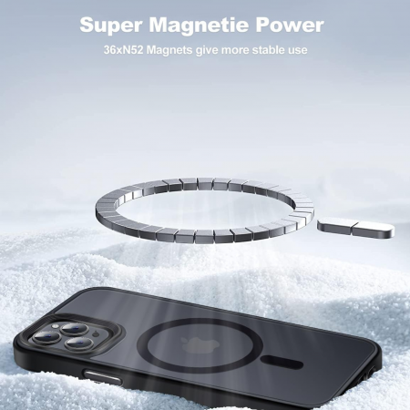 Husa pentru iPhone 11, MagSafe, Drop Resistant Shockproof, Matte Skin Black [8]