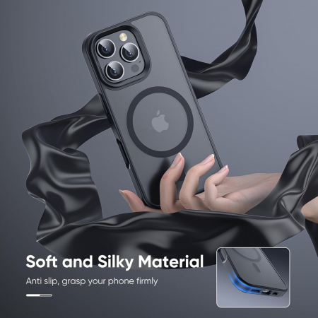 Husa pentru Samsung Galaxy S26 Plus, MagSafe, Drop Resistant Shockproof, Matte Skin Black [10]