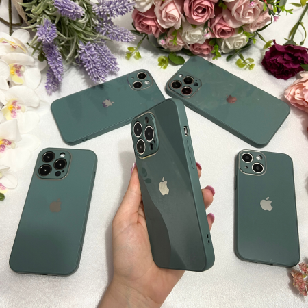 Husa Pentru iPhone 11, Sticla si Silicon, Green [3]