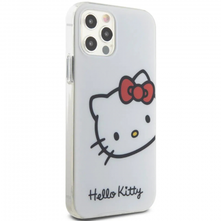 Husa pentru iPhone 13 Pro Hello Kitty IML Head Logo Case, White [2]