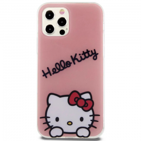 IPHONE 13 PRO - Husa pentru iPhone 13 Pro Hello Kitty IML Head Logo Case, Pink