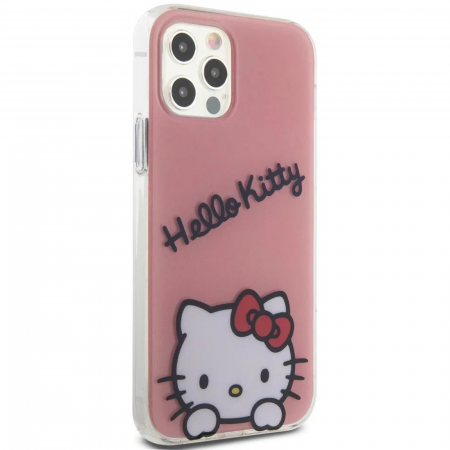 Husa pentru iPhone 13 Pro Hello Kitty IML Head Logo Case, Pink [2]