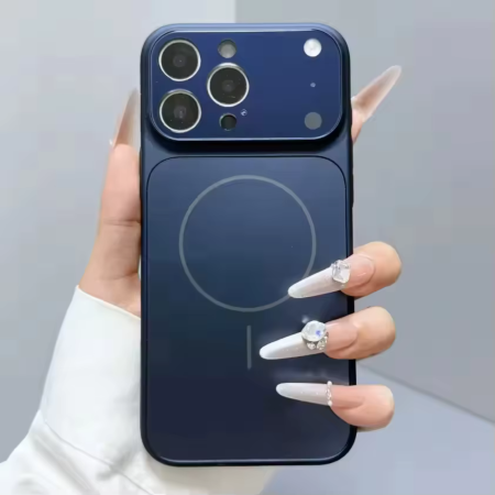 Husa pentru iPhone 15 Pro, AG Glass Mata MagSafe Slim Full Camera Protect - Convert to 17-18 Series, Deep Blue [2]