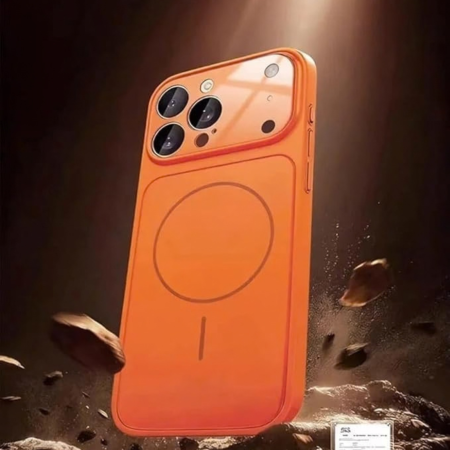 Husa pentru iPhone 13 Pro, AG Glass Mata MagSafe Slim Full Camera Protect - Convert to 17-18 Series, Orange [2]
