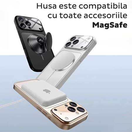Husa pentru iPhone 17, AG Glass Mata MagSafe Slim Full Camera Protect, Orange [8]