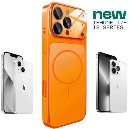 Husa pentru iPhone 17, AG Glass Mata MagSafe Slim Full Camera Protect, Orange [1]