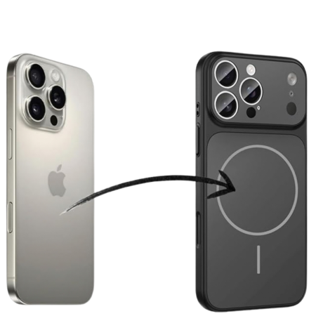 Husa pentru iPhone 14 Pro, AG Glass Mata MagSafe Slim Full Camera Protect - Convert to 17-18 Series, Fuchsia [4]