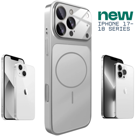 Husa pentru iPhone 14, AG Glass Mata MagSafe Slim Full Camera Protect - Convert to 17-18 Series, Silver [1]