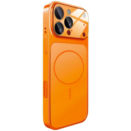 IPHONE 13 - Husa pentru iPhone 13, AG Glass Mata MagSafe Slim Full Camera Protect - Convert to 17-18 Series, Orange