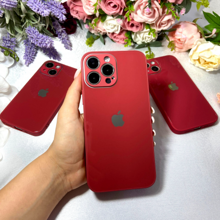 IPHONE 14 PLUS - Husa Pentru Iphone 14 Plus Sticla si Silicon, Red