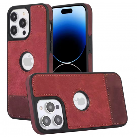 Husa pentru iPhone 16 Pro Max din Piele, New Business, Rosu Mat [1]