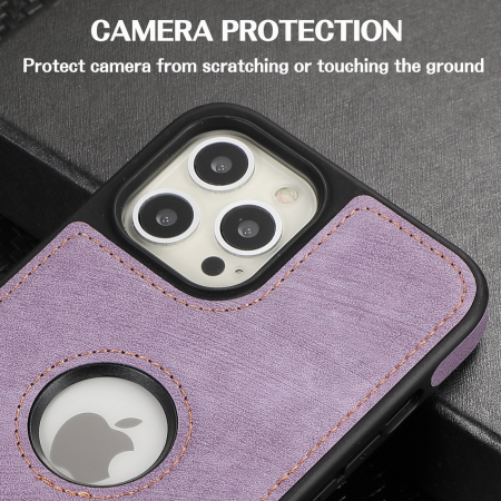 Husa pentru iPhone 14 Pro din Piele, New Business, Purple Mat [4]