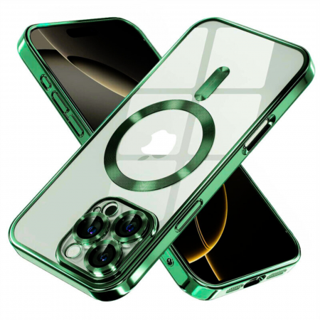 Husa pentru iPhone 14 Pro, Luxury MagSafe Anti-Shock cu Protectie Lentile Camera, Green [1]