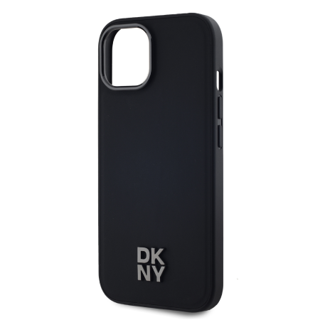 Husa pentru iPhone 15, DKNY PU Leather Stack Logo Magsafe, Black [3]