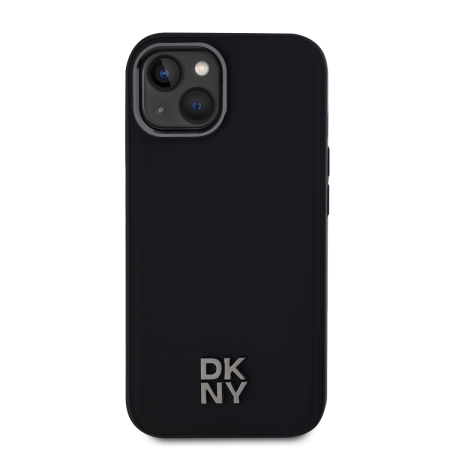 Husa pentru iPhone 15, DKNY PU Leather Stack Logo Magsafe, Black [1]