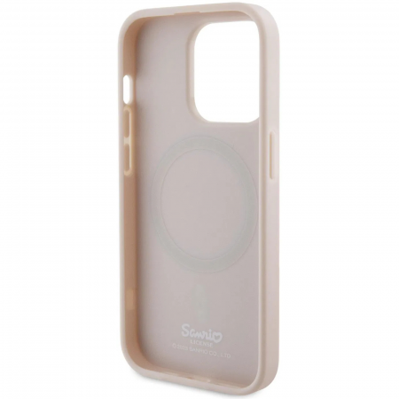 Husa pentru iPhone 15 Pro Max Hello Kitty PU Kitty Asleep Logo MagSafe, Pink [3]