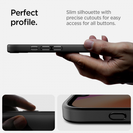 Husa pentru iPhone 16, MagSafe, Drop Resistant Shockproof, Matte Skin Black [5]