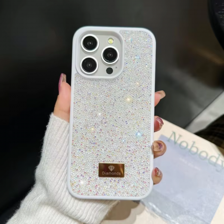 Husa pentru iPhone 14 Pro Max, Shiny Luxury Diamond, White [3]