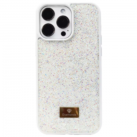 IPHONE 16 PRO MAX - Husa pentru iPhone 16 Pro Max, Shiny Luxury Diamond, White