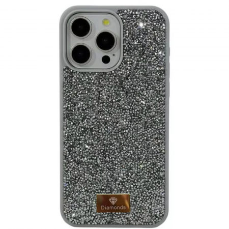 IPHONE 15 - Husa pentru iPhone 15 Shiny Luxury Diamond, Gray