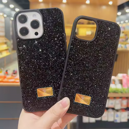 Husa pentru iPhone 15 Plus, Shiny Luxury Diamond, Black [1]