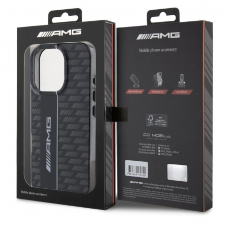 Husa pentru iPhone 16 Pro AMG Carbon Pattern, Black [5]