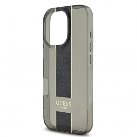 Husa pentru iPhone 16 Pro Guess IML Middle 4G Stripe, Black [3]
