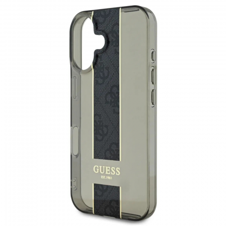Husa pentru iPhone 16 Guess IML Middle 4G Stripe, Black [3]