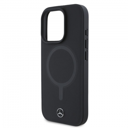Husa pentru iPhone 16 Pro Max, Mercedes Smooth Leather MagSafe, Black [3]