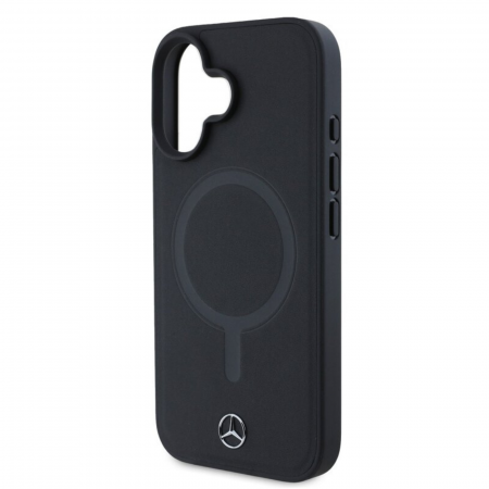 Husa pentru iPhone 16 Plus, Mercedes Smooth Leather MagSafe, Black [3]
