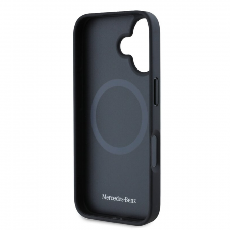 Husa pentru iPhone 16, Mercedes Smooth Leather MagSafe, Black [4]