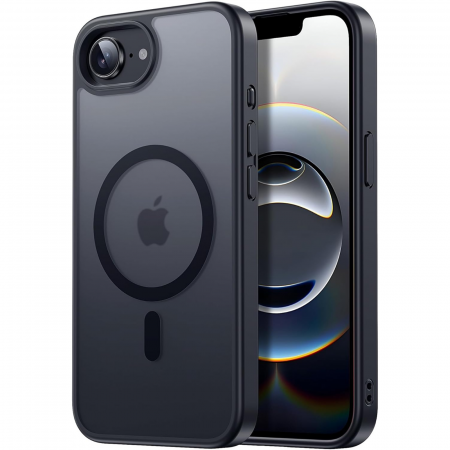 IPHONE 16E - Husa pentru iPhone 16 E, MagSafe, Drop Resistant Shockproof, Matte Skin Black