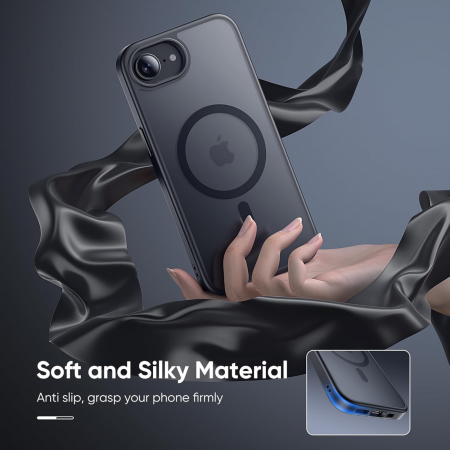 Husa pentru iPhone 16 E, MagSafe, Drop Resistant Shockproof, Matte Skin Black [1]