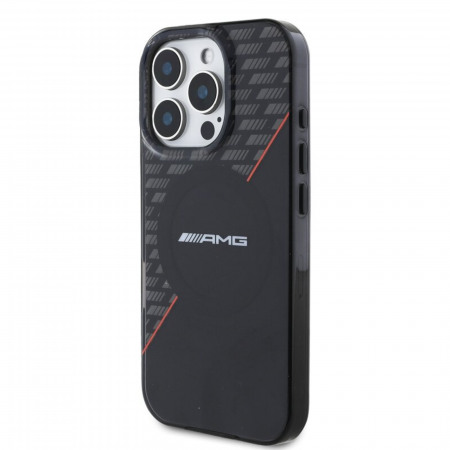 Husa pentru iPhone 16 Pro AMG Rhombs MagSafe, Black/Red [2]