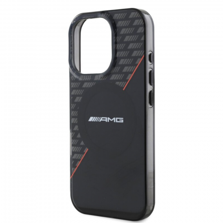 Husa pentru iPhone 16 Pro AMG Rhombs MagSafe, Black/Red [3]