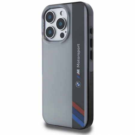 Husa pentru iPhone 16 Pro BMW IML Motorsport Vertical Stripe, Grey [2]
