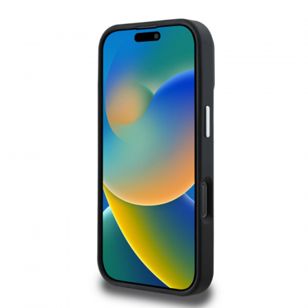 Husa pentru iPhone 16 Pro Max, Guess PU Grained Triangle Logo, Black [3]