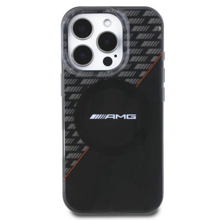 Husa pentru iPhone 16 Pro Max, AMG Rhombs MagSafe, Black/Red [1]