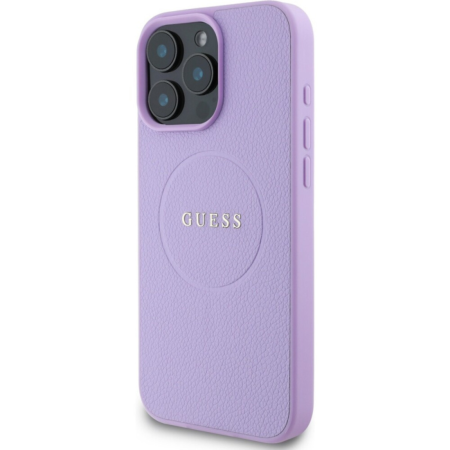 Husa pentru iPhone 16 Pro Max, Guess PU Grained Classic Logo MagSafe, Purple [2]