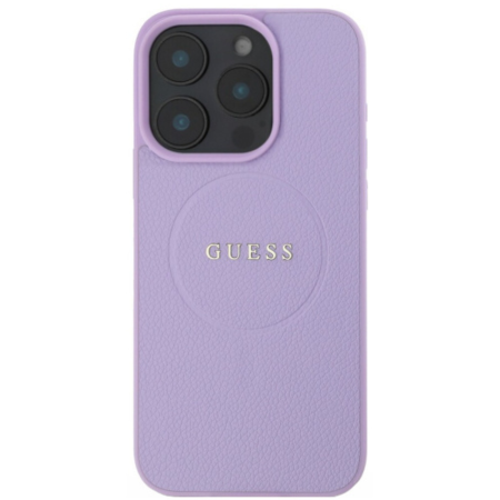 Husa pentru iPhone 16 Pro Max, Guess PU Grained Classic Logo MagSafe, Purple [1]