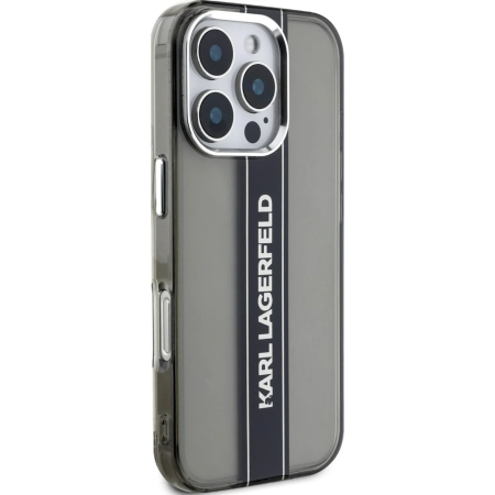 Husa pentru iPhone 16 Pro Max, Karl Lagerfeld IML Stripe Logo, Black [3]