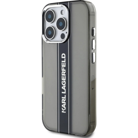 Husa pentru iPhone 16 Pro Max, Karl Lagerfeld IML Stripe Logo, Black [1]